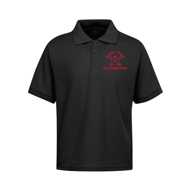 Kids Time Early Learning Center - Black Short Sleeve Polo - Adult