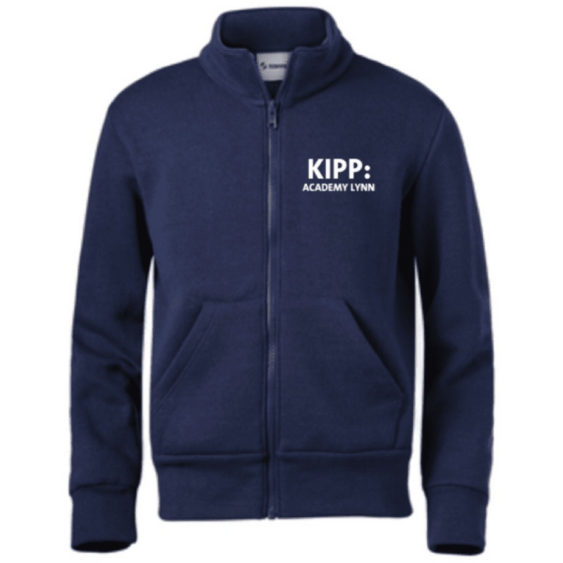 Kipp Academy Lynn - 5th-8th - Full Zip Mock Neck Fleece Sweatshirt - Adult