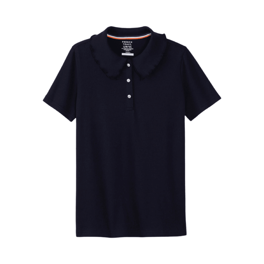 Short Sleeve Jersey Polo w/ Rhinestones