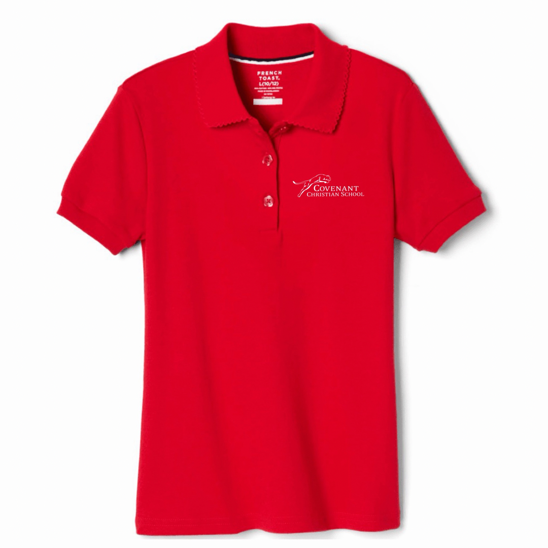 Covenant Christian School - Girl's Short Sleeve Picot Collar Polo