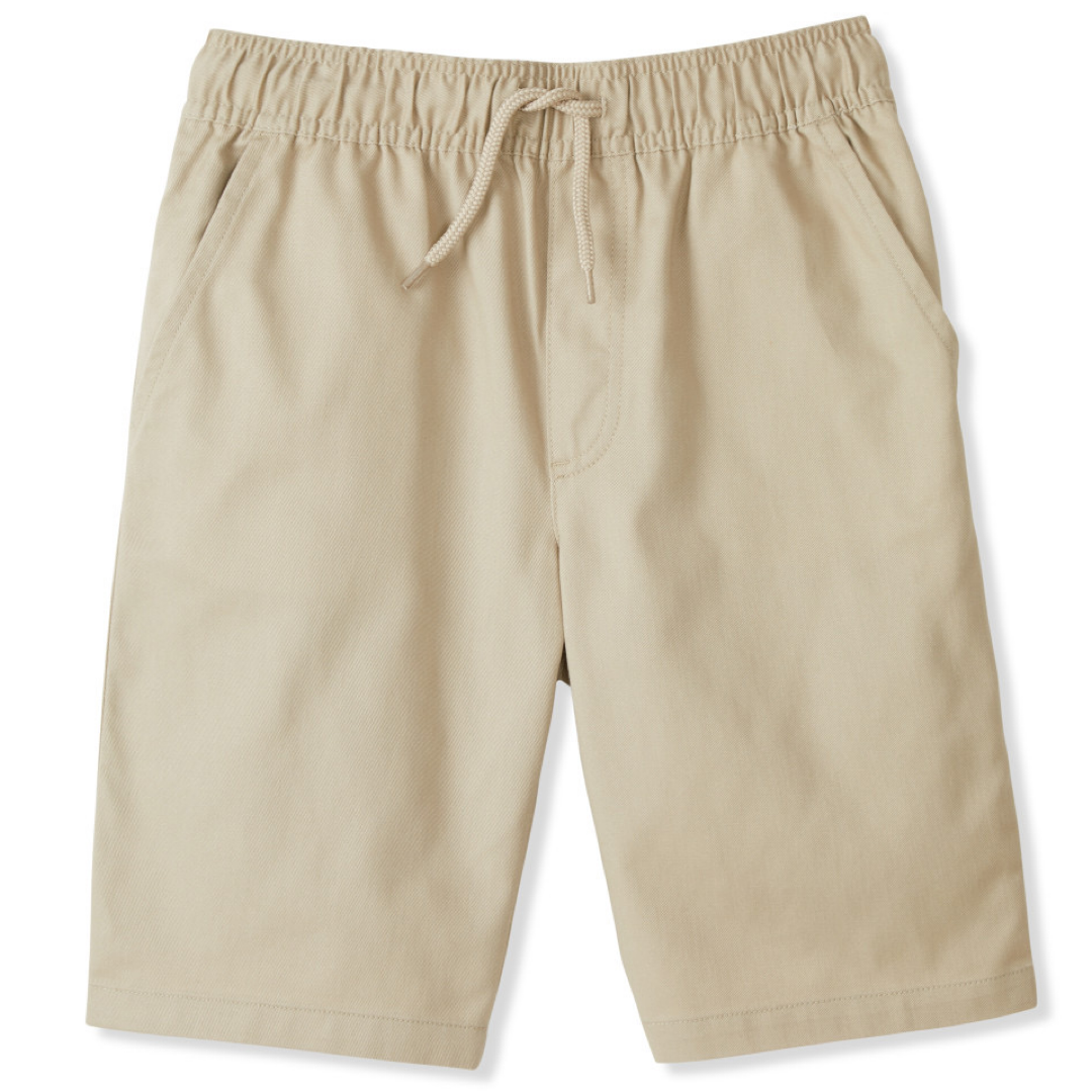 Co-Ed Pull-On  Twill Shorts with Drawstring - Online Only