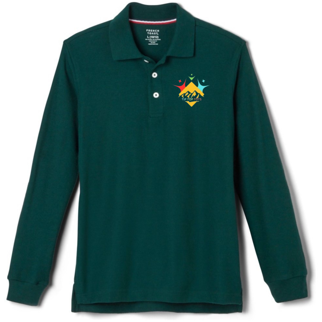 Tip Top Tots - Co-Ed Youth Long Sleeve Pique Polo
