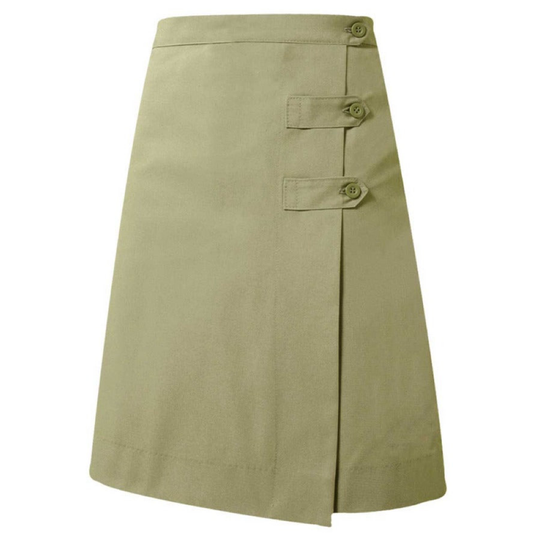 A+ Khaki Long Skort - Girls