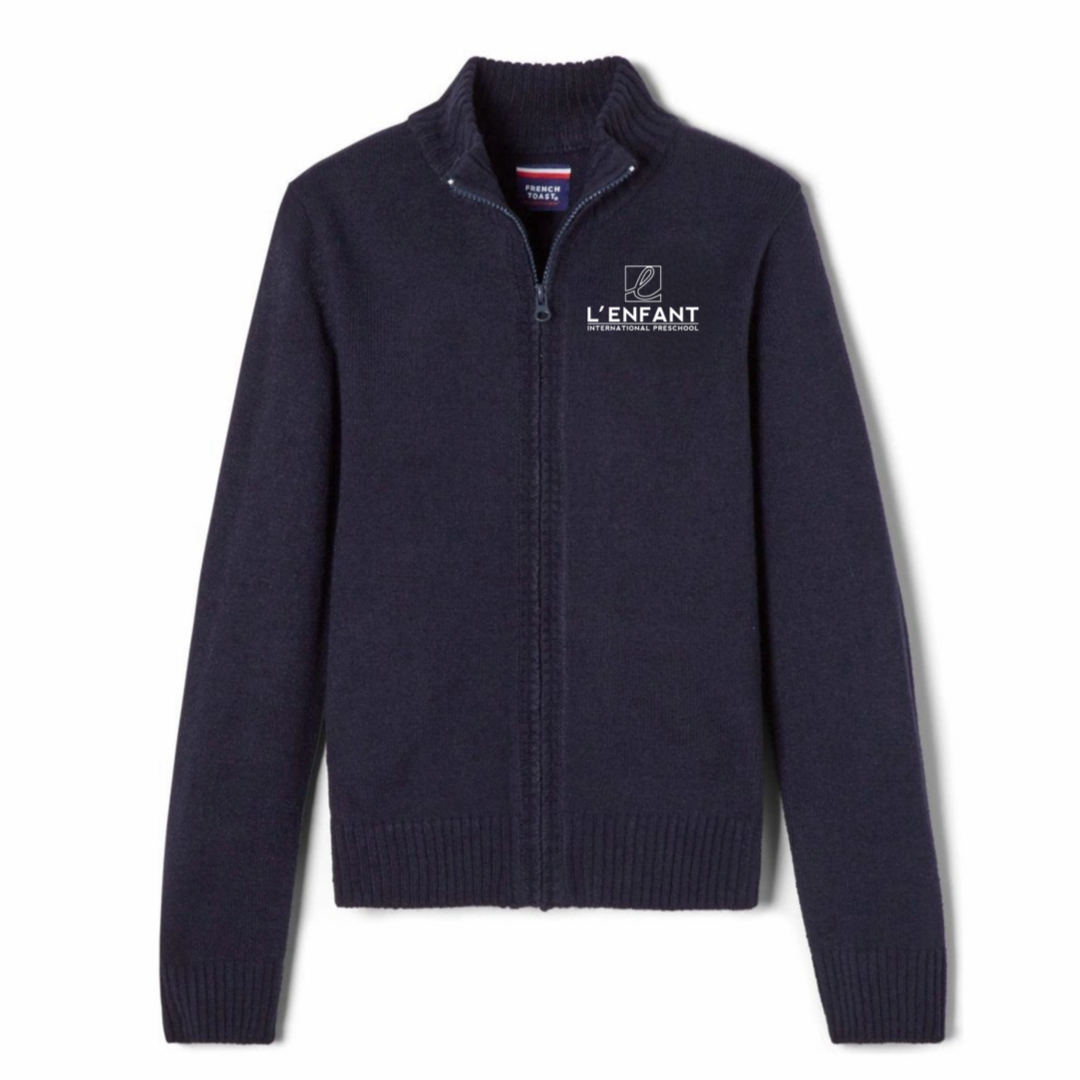L'Enfant Montessori International Preschool - Co-Ed Youth Zip Front Cardigan