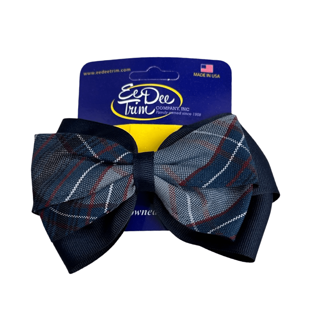 2 Layer Ribbon & Plaid Bow - P82