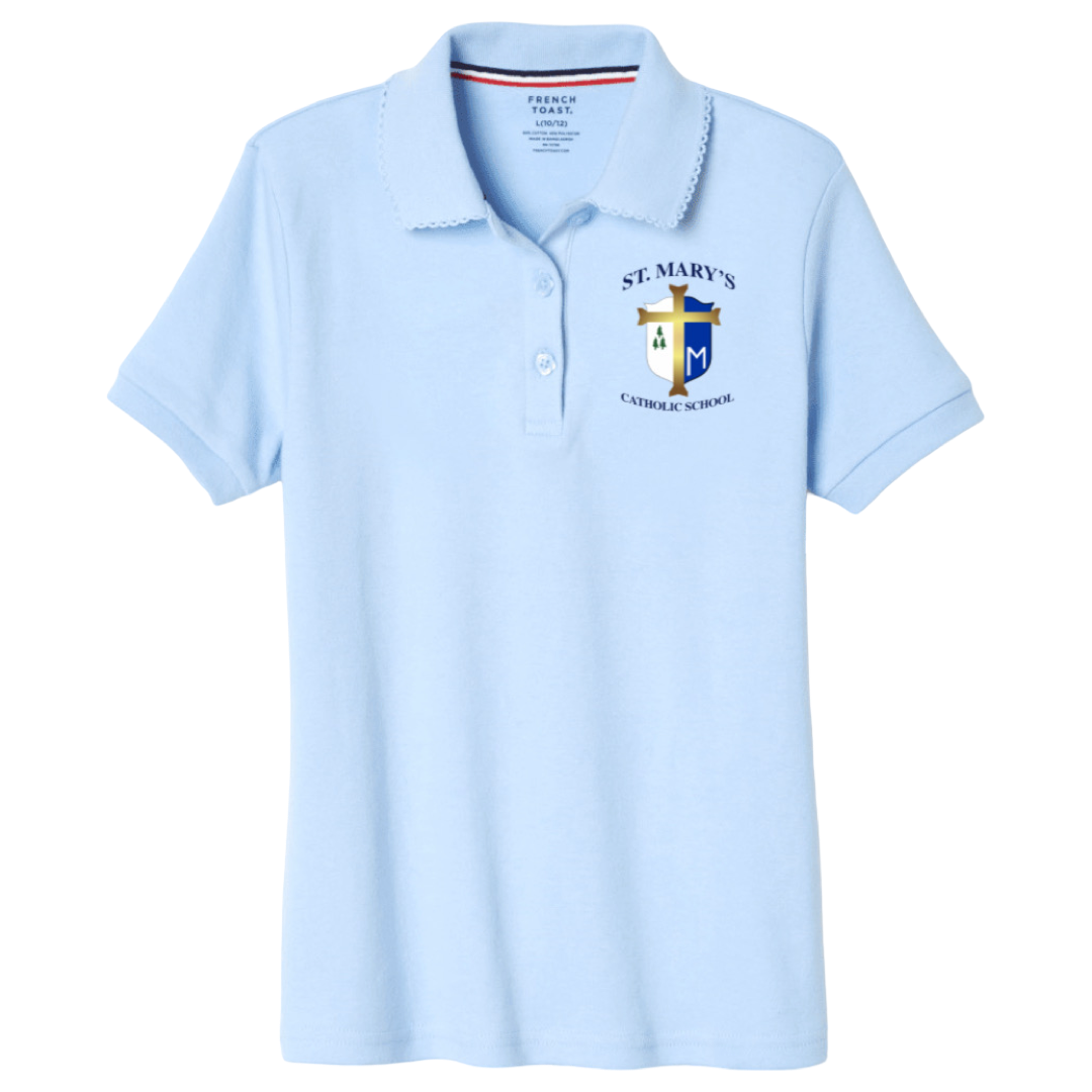 St. Mary&#39;s Catholic School -TX- Girl&#39;s Short Sleeve Picot Collar Polo
