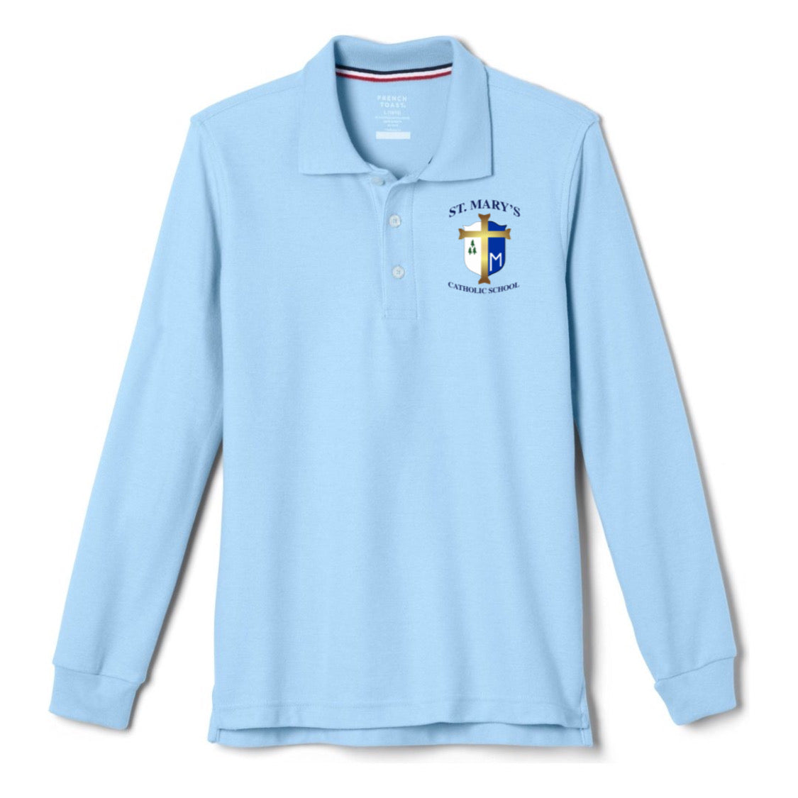 St. Mary&#39;s Catholic School-TX - Co-Ed Youth Long Sleeve Pique Polo