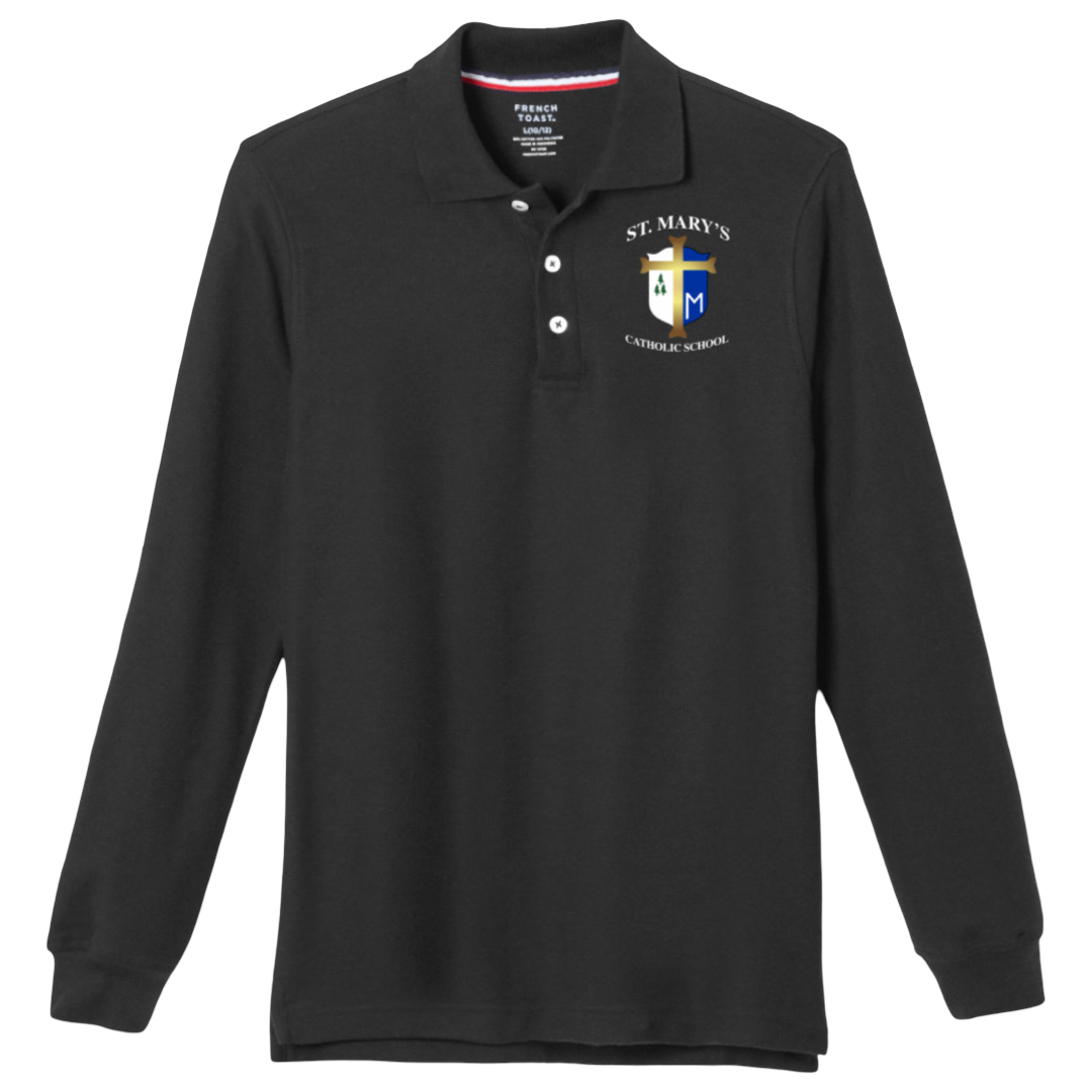 St. Mary's Catholic School-TX - Co-Ed Youth Long Sleeve Pique Polo