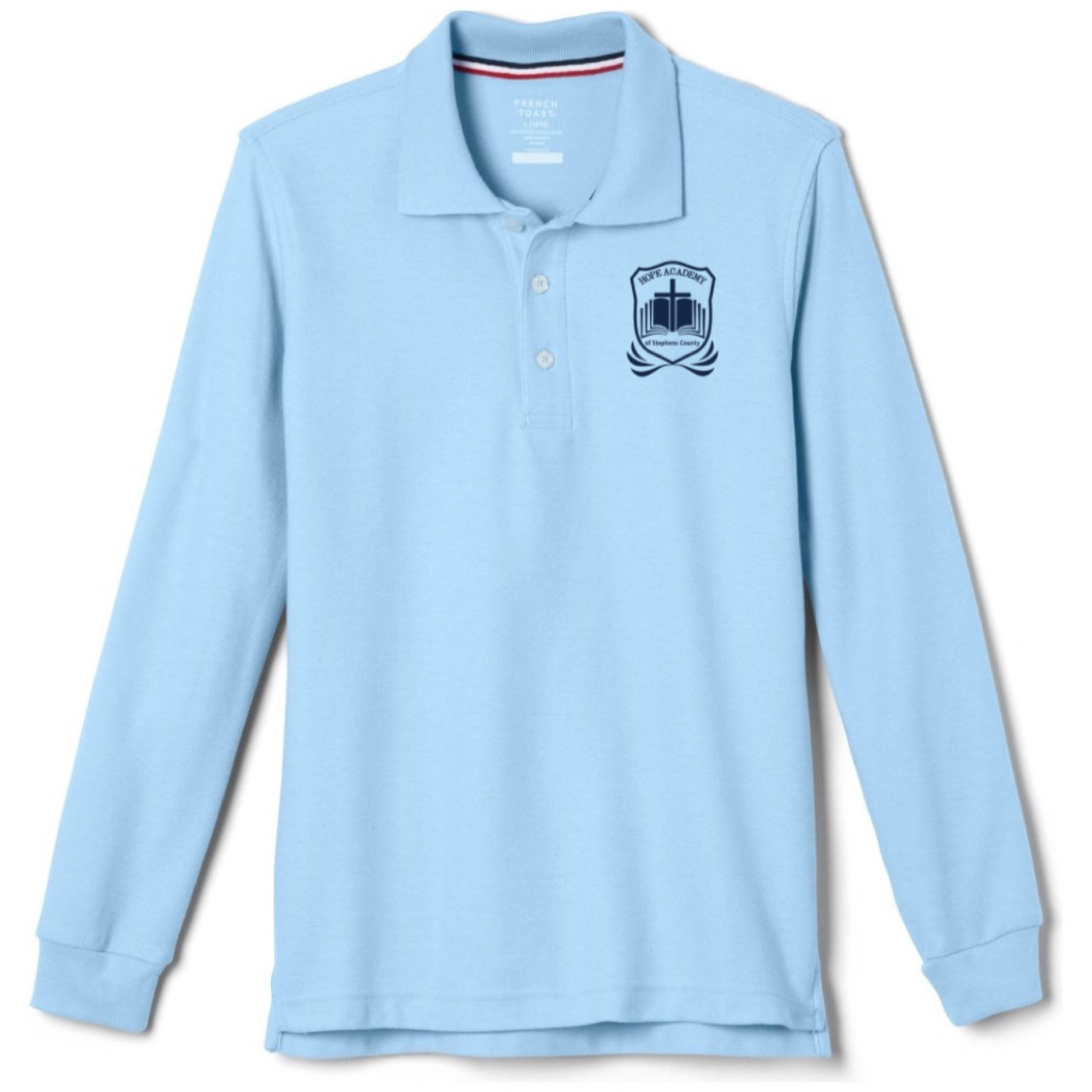 Hope Academy - Co-Ed Youth / Adult Long Sleeve Pique Polo