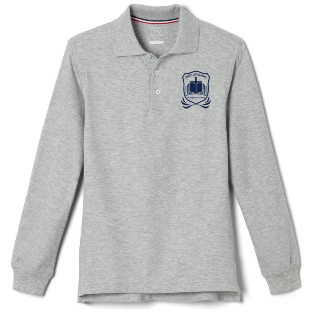 Hope Academy - Co-Ed Youth / Adult Long Sleeve Pique Polo