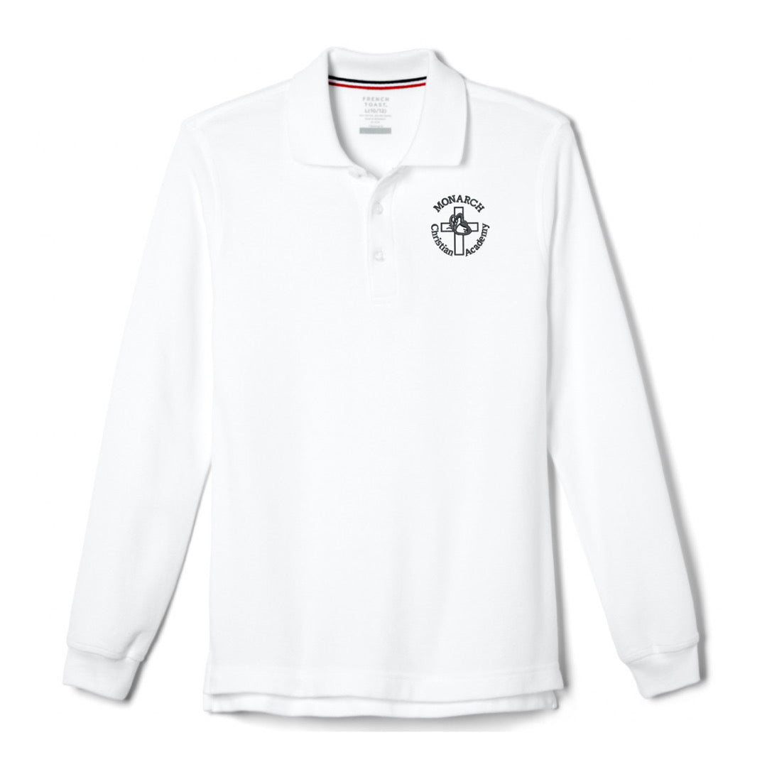 Monarch Christian Montessori - Youth Long Sleeve Pique Polos