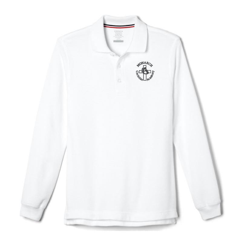 Monarch Christian Montessori - Youth Long Sleeve Pique Polos