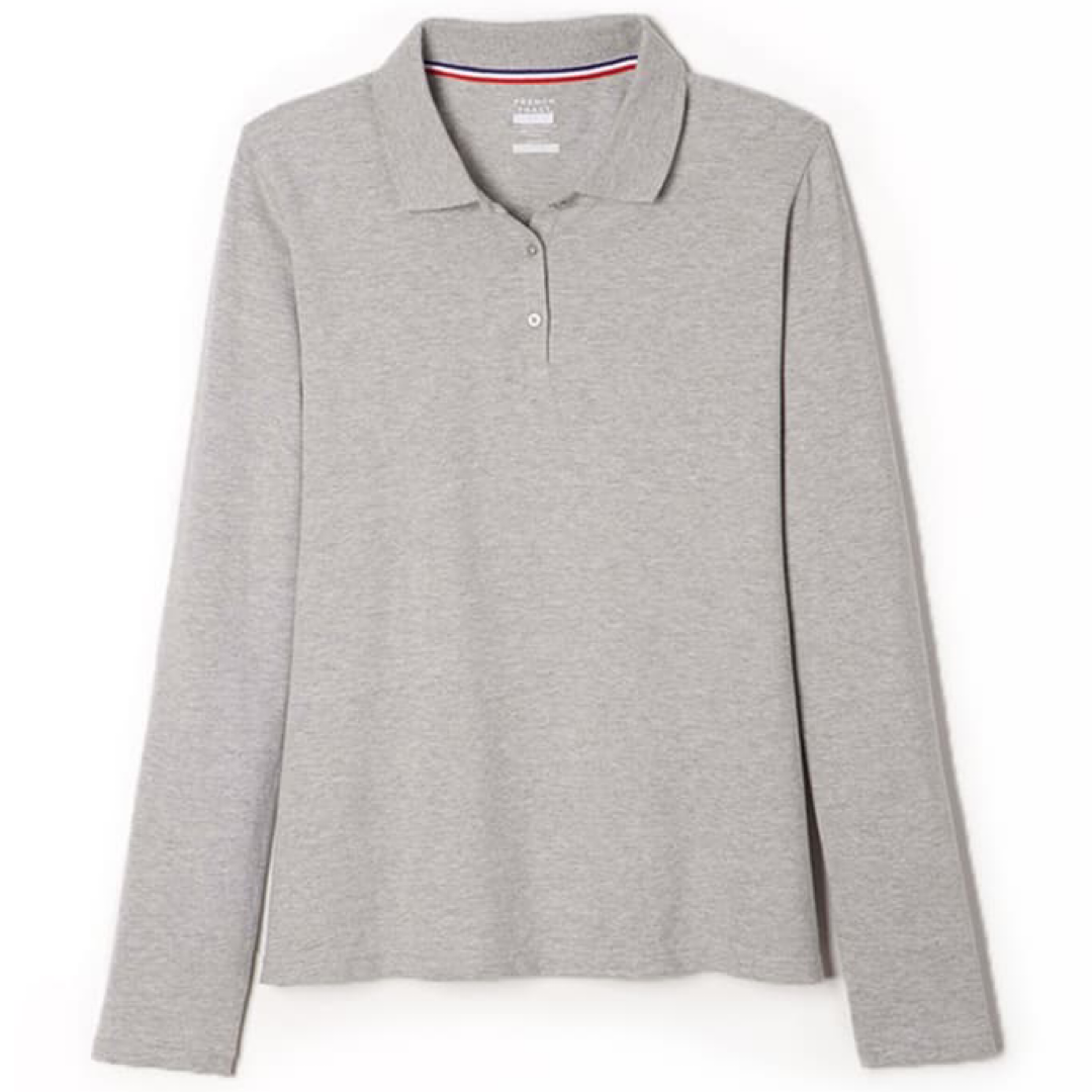 French Toast Women&#39;s Long Sleeve Stretch Piqué Polo