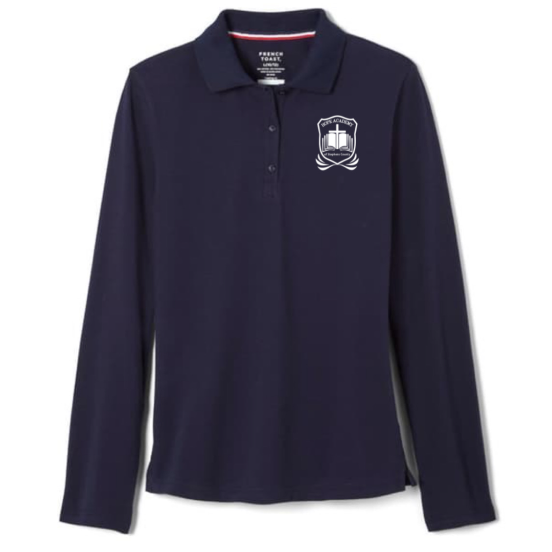 Hope Academy - Girl&#39;s / Women&#39;s Long Sleeve Stretch Piqué Polo