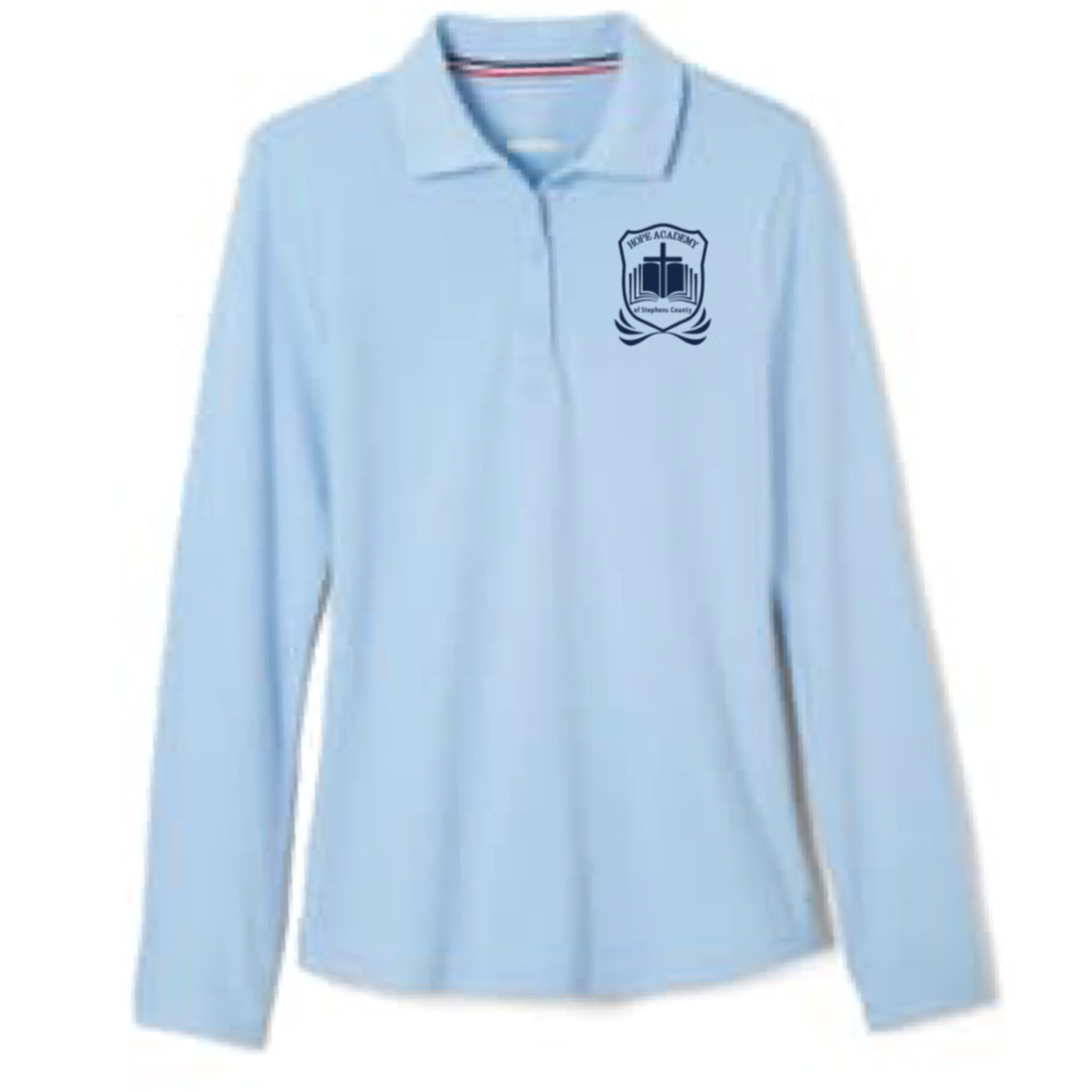 Hope Academy - Girl's / Women's Long Sleeve Stretch Piqué Polo