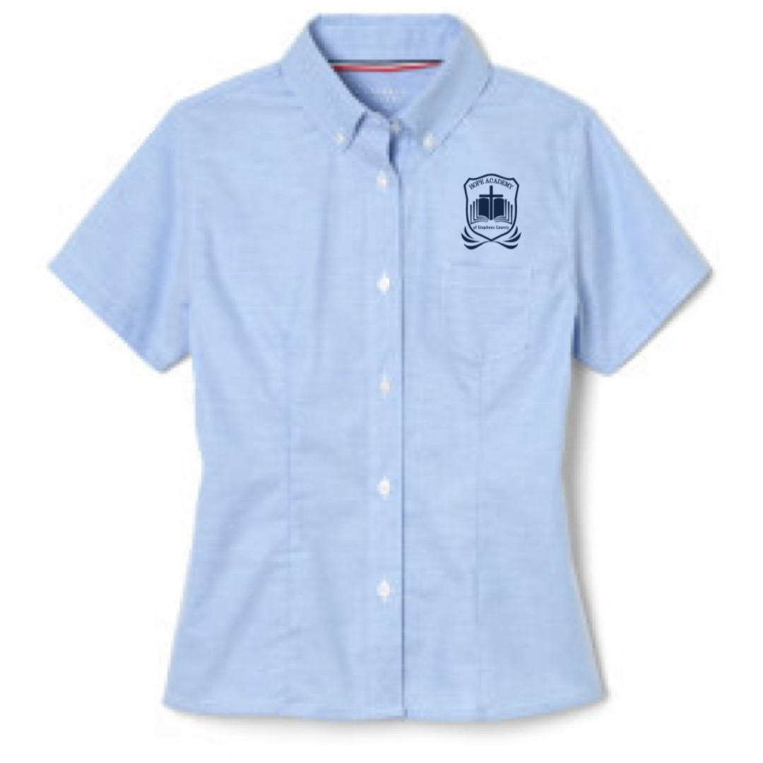 Hope Academy - Girl's / Women's Short Sleeve Feminine Fit Oxford Shirt