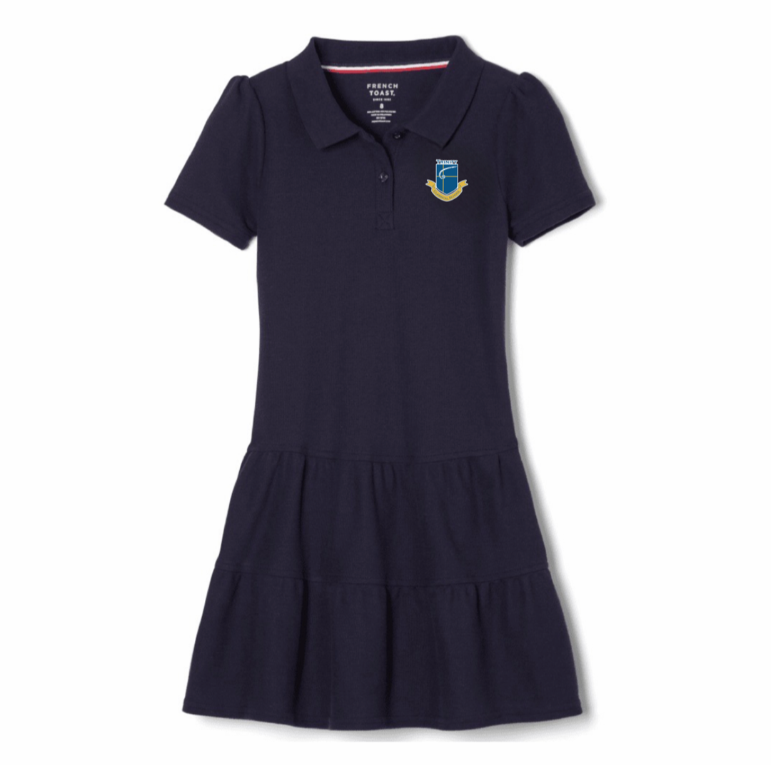 Little Journey - Girl's Short Sleeve Ruffle Piqué Polo Dress