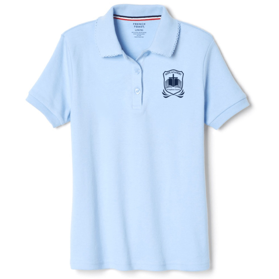 Hope Academy - Girl&#39;s Short Sleeve Picot Collar Polo