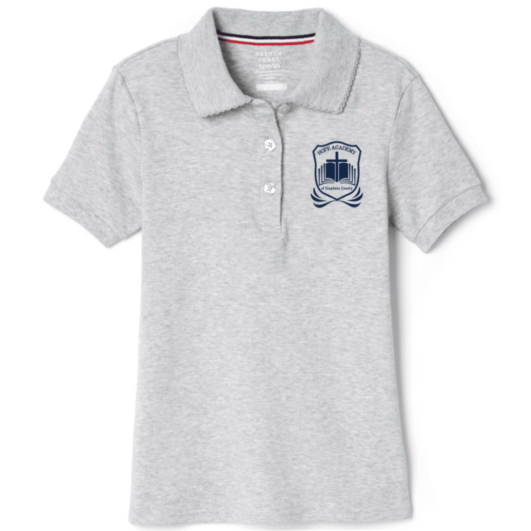 Hope Academy - Girl's Short Sleeve Picot Collar Polo