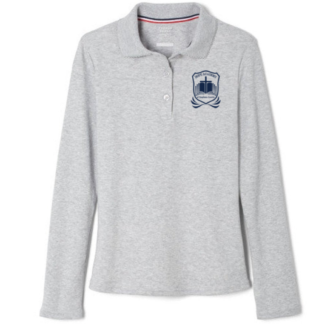 Hope Academy - Girl&#39;s Long Sleeve Picot Collar Polos