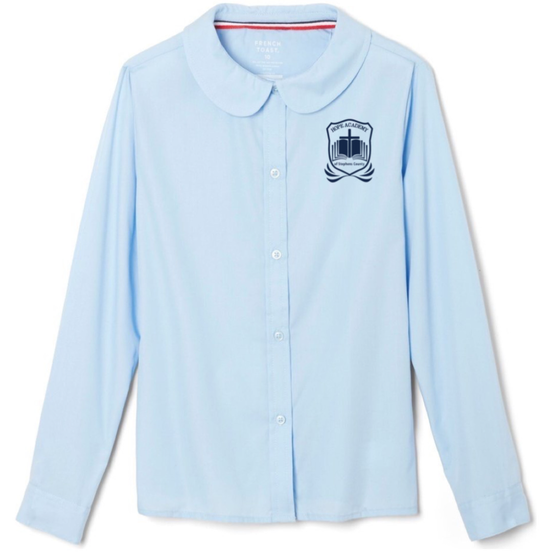 Hope Academy - Girl's Long Sleeve Peter Pan Blouse