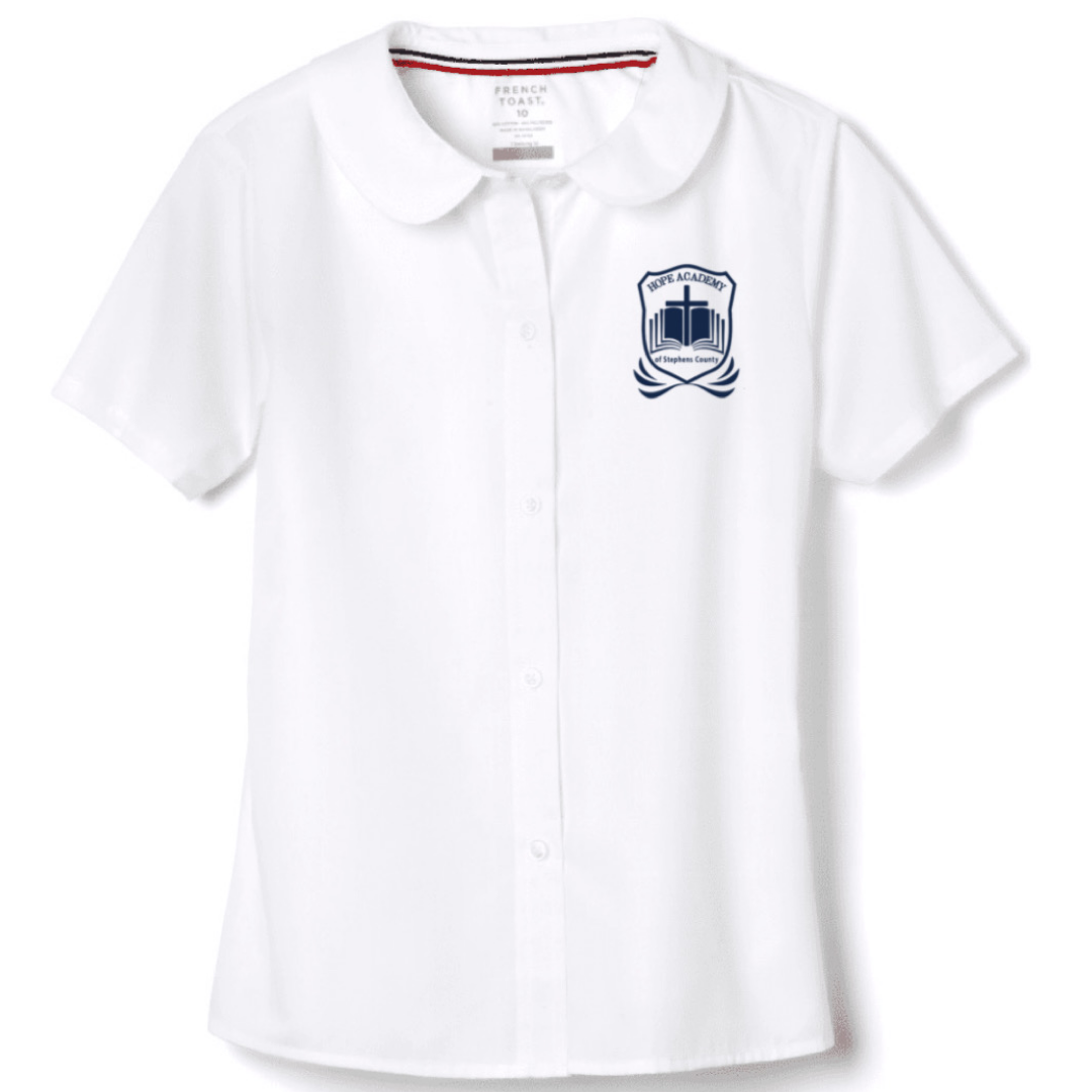 Hope Academy  - Girl&#39;s Short Sleeve Peter Pan Blouse