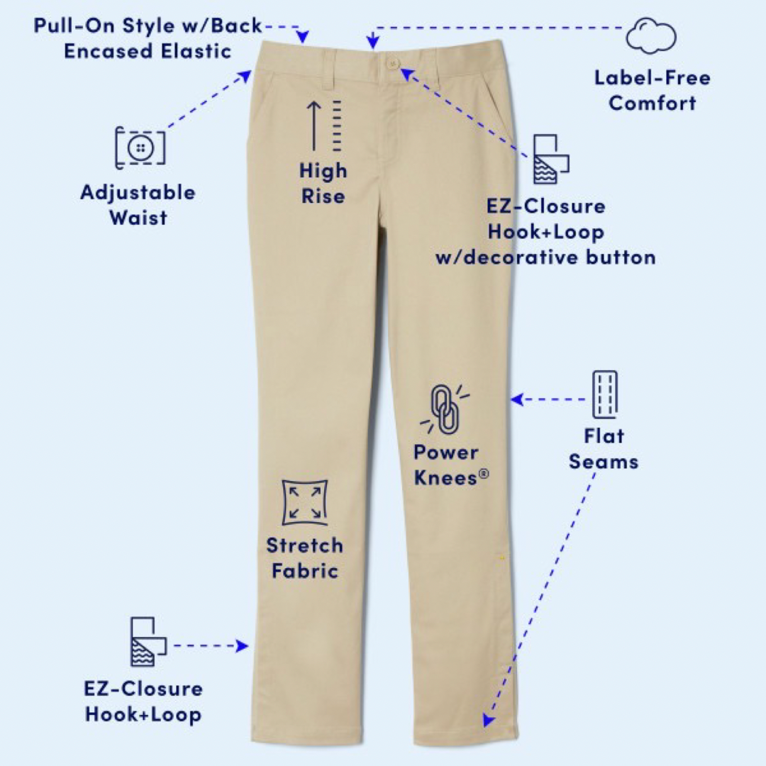 Apparo Academy - Girl's Adaptive Straight Leg Pants