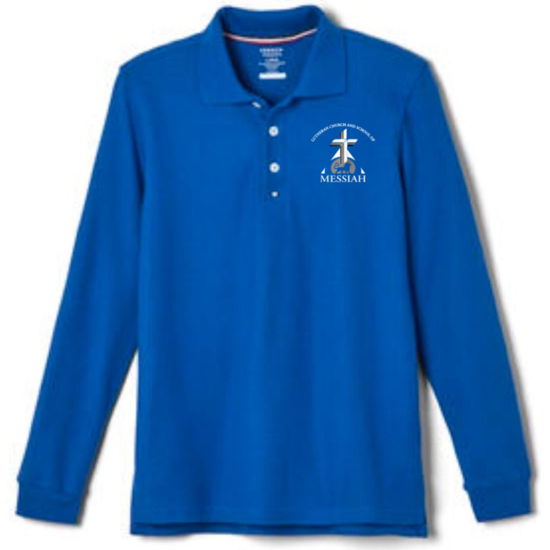 Messiah Lutheran School - Co-Ed Youth / Adult Long Sleeve Polos