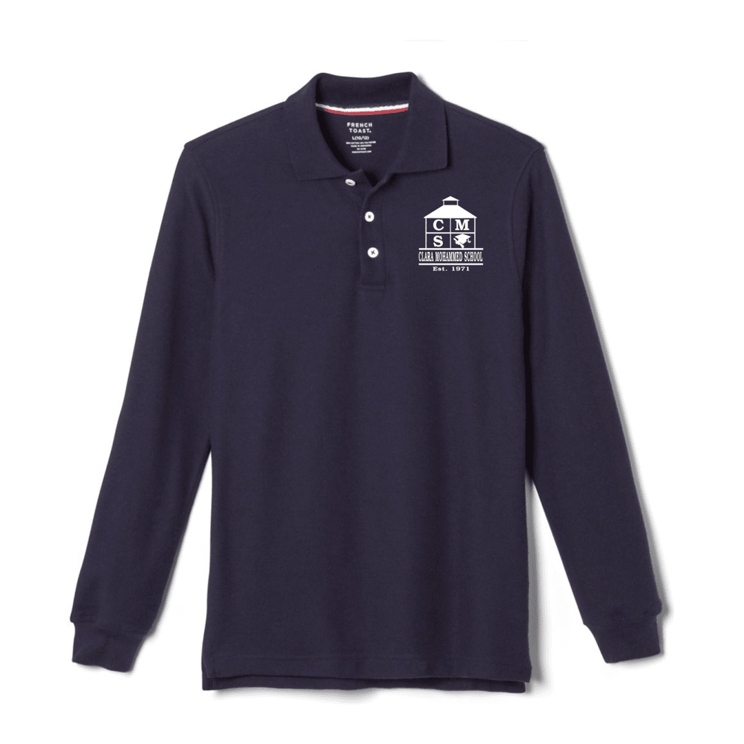 Clara Mohammed School - Long Sleeve Navy Polo - Kids