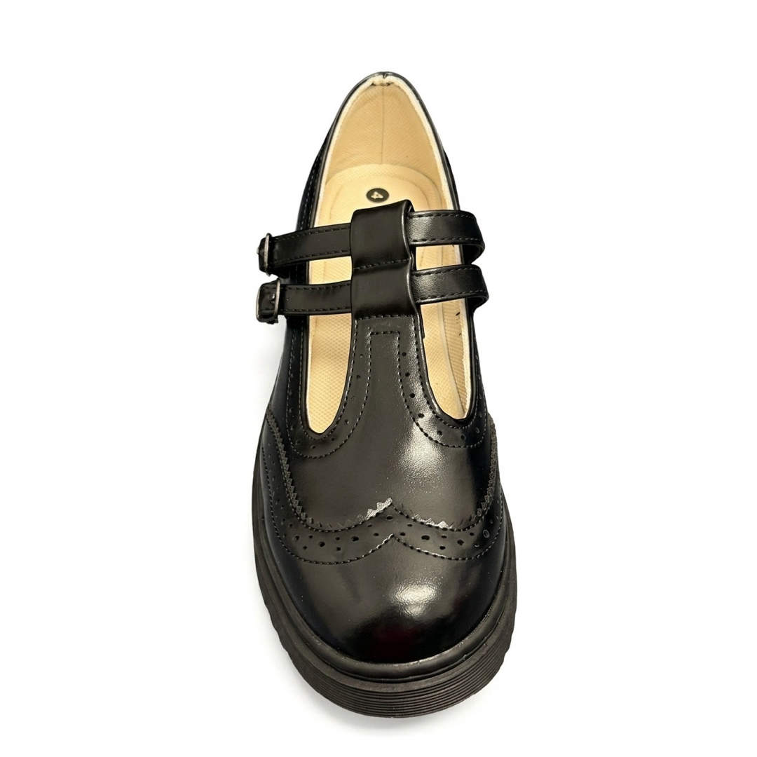 Girls Black Uniform Shoes