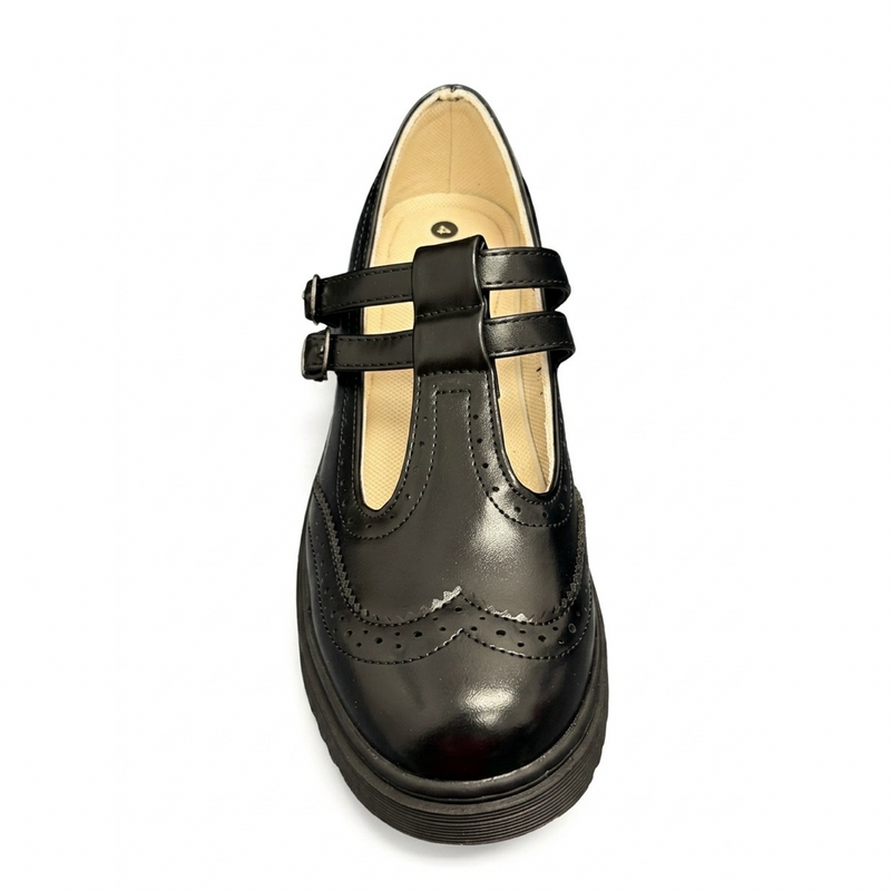 Girls Black Uniform Shoes