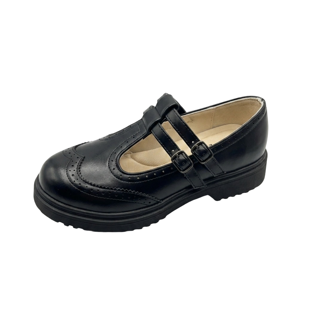 Girls Black Uniform Shoes