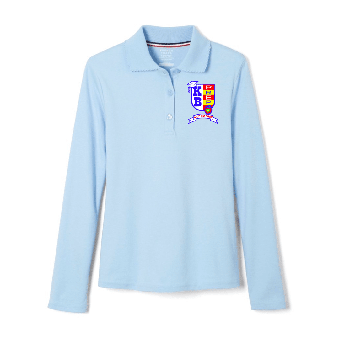 Kidz Biz - Long Sleeve Picot Collar Polo - Girl&#39;s