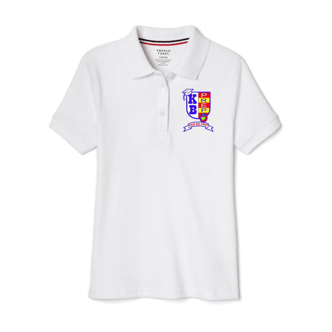 Kidz Biz - Girls Short Sleeve Picot Collar Polos