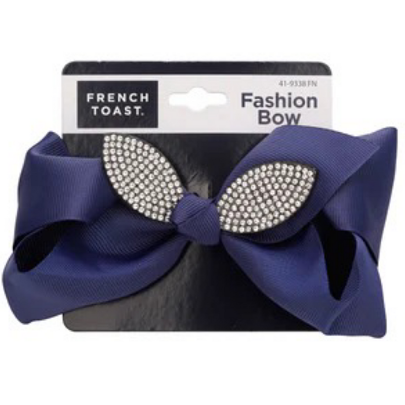 French Toast Bow w/ Rhinestones