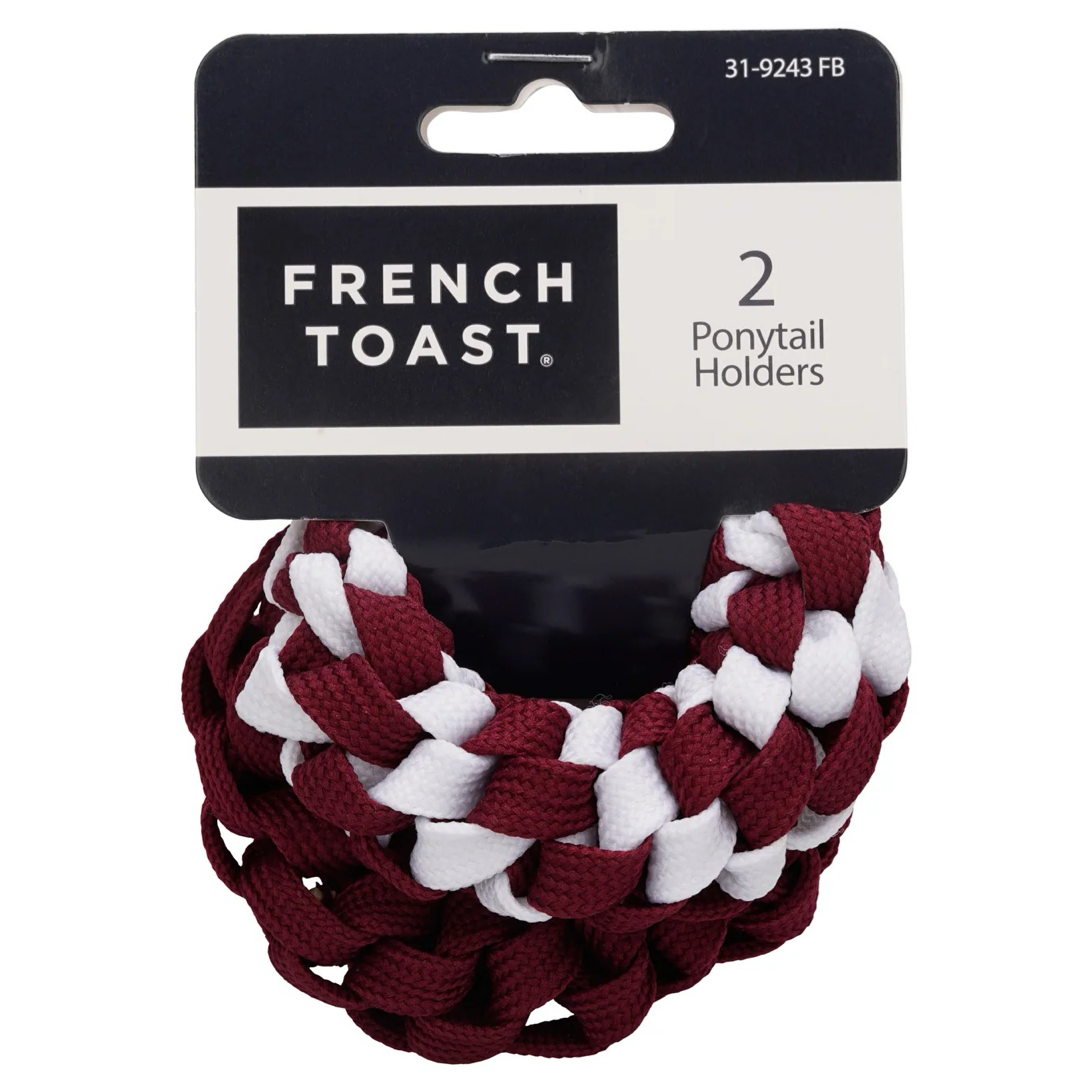 French Toast 2-Pack Shoelace Ponytail Holders