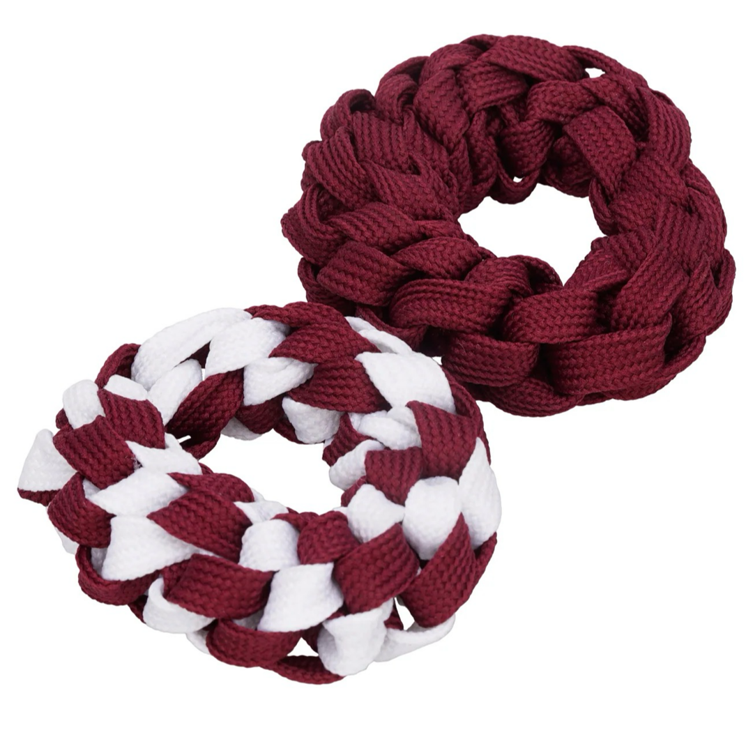 French Toast 2-Pack Shoelace Ponytail Holders