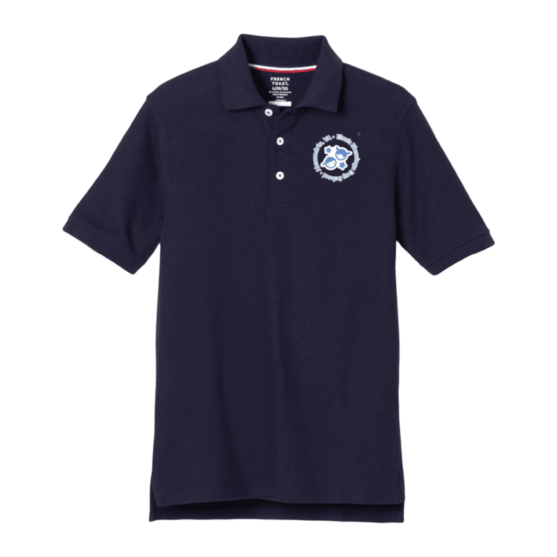 Elsa's Blessing Day School - Short Sleeve Pique Navy Polo