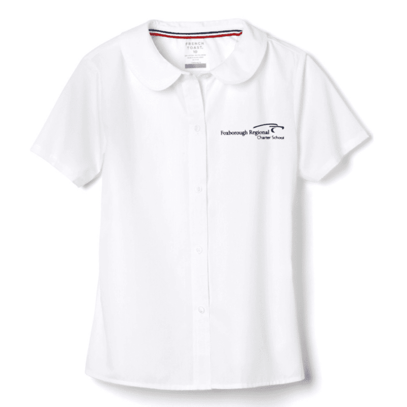 FRCS Girls Plus Size Short Sleeve Peter Pan Collar Blouse