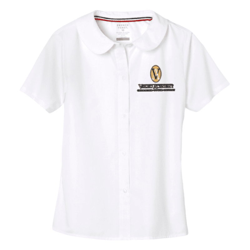 Valeo - Girl's Short Sleeve Peter Pan Blouse