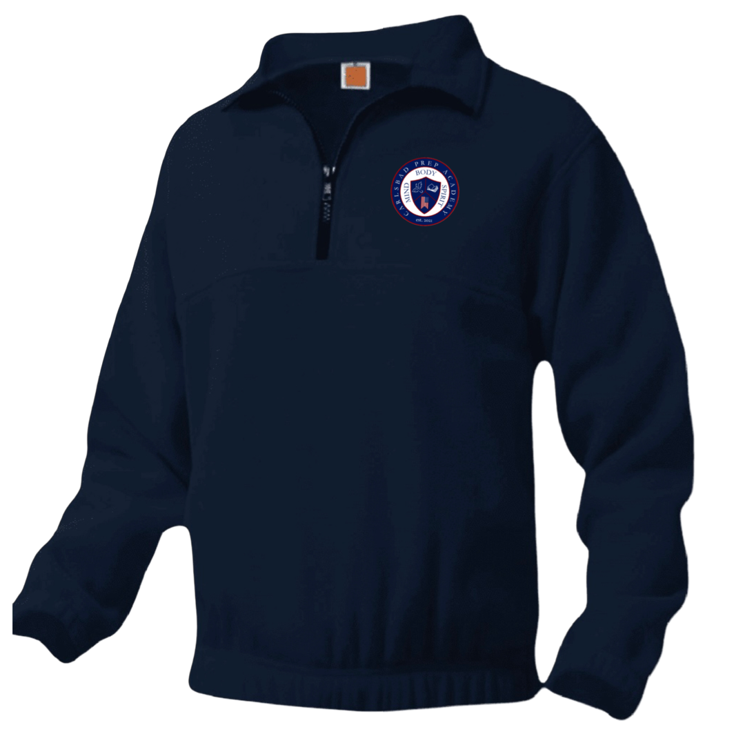 Carlsbad Prep Academy Spirit-Wear  - Co-Ed  Youth / Adult Polar Fleece Pullover Quarter Zip