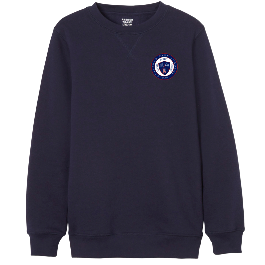 Carlsbad Prep Academy Spirit-Wear - Co-Ed Youth / Adult Crewneck Fleece Sweatshirt