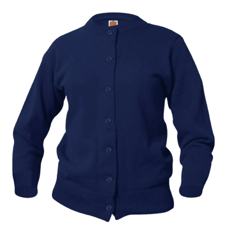 A+ - Girl's Crew Neck Cardigan