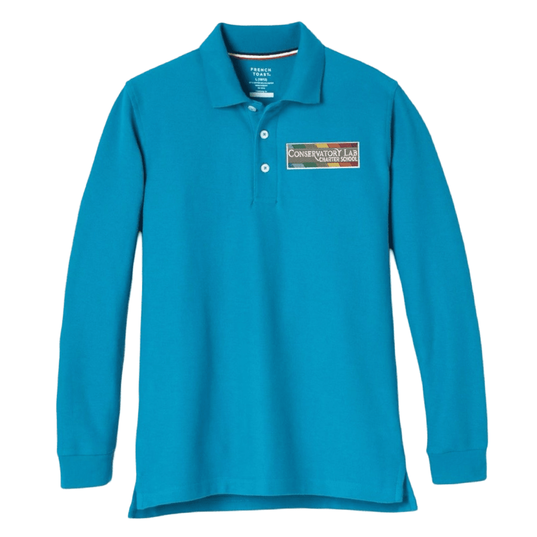 Conservatory Lab Long Sleeve Teal Polo - Grades K-5 - Kids