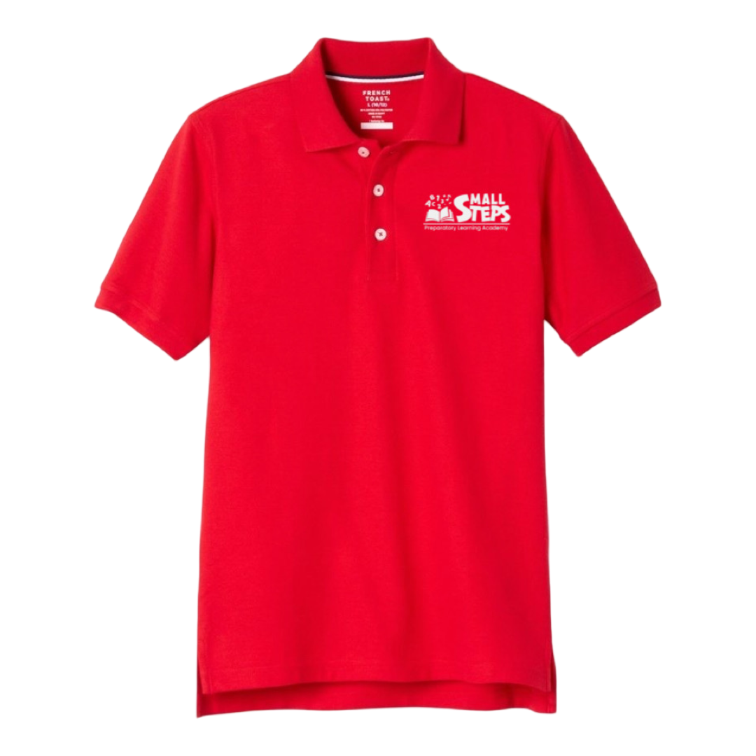 Small Steps Preparatory -  Red Short Sleeve Polo