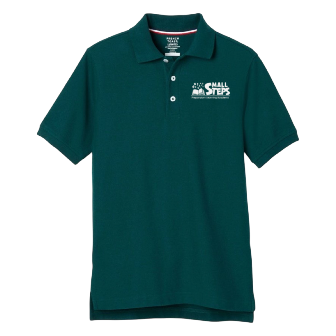 Small Steps Preparatory  - Hunter Green Short Sleeve Polo