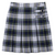 French Toast - Girl's Plus Size Plaid Pleated 2-Tab Scooter  - Navy / White