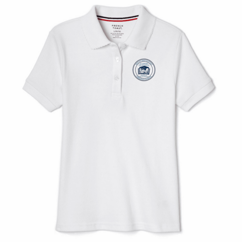 Mount Zion  - Girl's Short Sleeve Picot Collar Polo