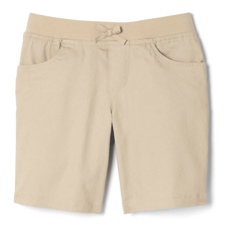 Girls Stretch Pull-On Tie Front Shorts