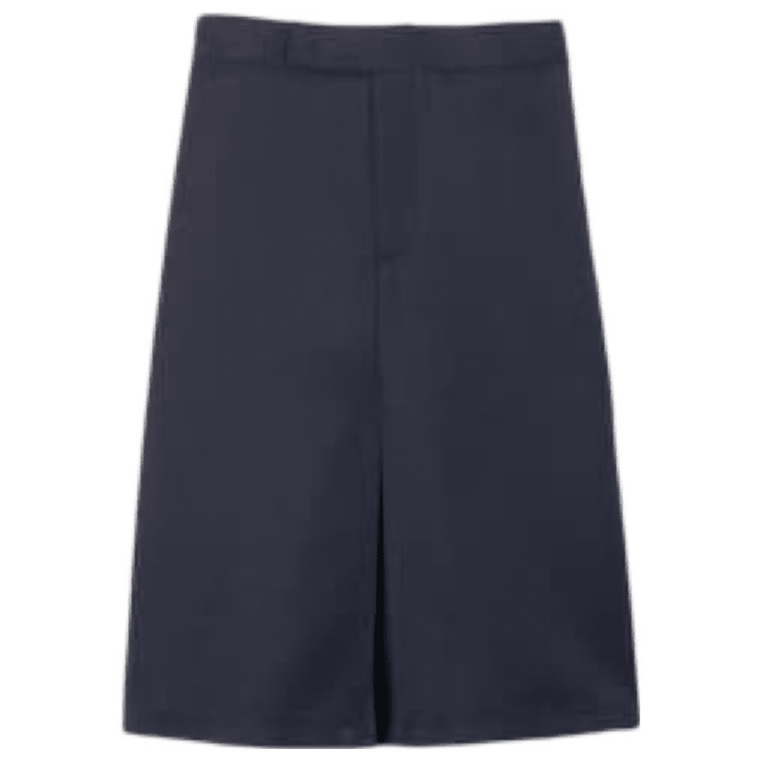 Below The Knee Kick Pleat Skirt